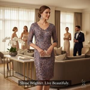 Alex Evenings Light Purple Metallic Embroidered Sheath Dress Size 10 NWT